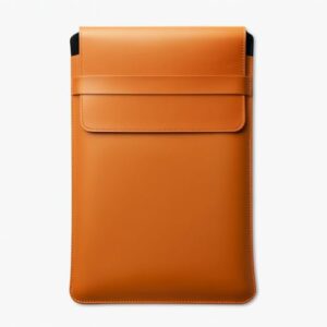 Capa Premium Para Notebook em Couro Sintético, Caramelo, Compatível com Notebooks, IPads e Tablets de 13, 15 e 17 Polegadas, Design Elegante com Bolso Frontal - KDEZ STORE (15 polegadas)