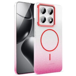 Capa protetora colorida brilhante para Xiaomi Redmi 13T 14T Pro Note 10 11 12 13 14 Pro, vermelha, para Redmi Note 12 Pro 5G