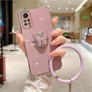 Capa protetora com anel de borboleta para Xiaomi Redmi Note 11 8 12 10 9 Pro Max 10 5G 10s 11s 9A 9T 9C 10C NFC, roxa, HDSHYH, para Redmi Note 7