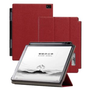 Capa protetora compatível com iFLYTEK AINOTE Air 2 E-Paper 20.8 cm E-Ink Tablet Suporte Tripla Dobrável Leitor E-Book Capa de couro Notebook de escritório com design de slot para caneta (FRO iFLYTEK