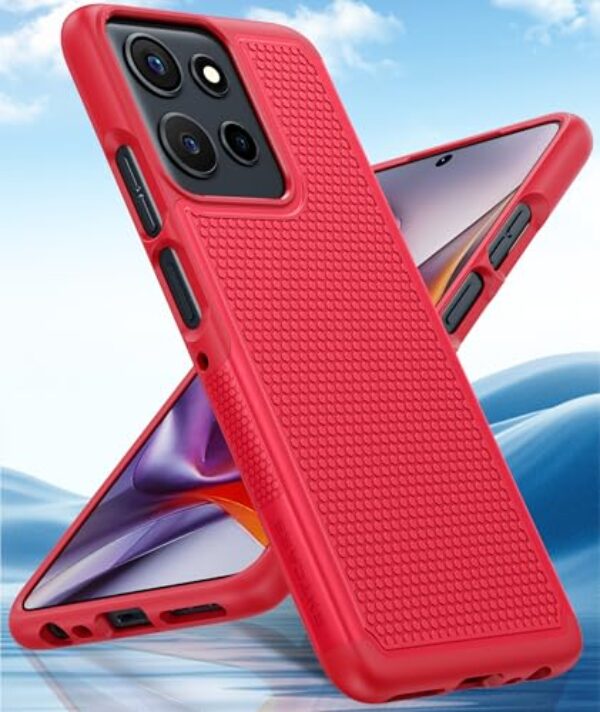 Capa protetora de camada dupla para Motorola Moto G Power 2025 leve com traseira texturizada antiderrapante para celular militar - Capa protetora protetora fina e resistente à prova de choque