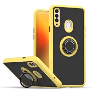 Capa à prova de choque para Samsung Galaxy M54 M14 F41 X Cover 7 A90 A81 A17 A07 A51 com suporte de anel de dedo, capa de proteção fosca (para Samsung X COVER 7/amarelo)