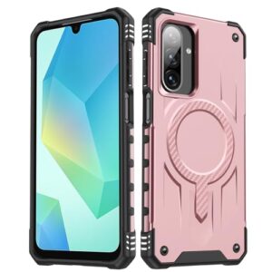 Capa Pucciculn para Samsung Galaxy A16 5G 2024 - Carregamento magnético sem fio, almofada de ar de 4 cantos, capa antiderrapante TPU + PC, capa à prova de choque compatível com suporte de carro para