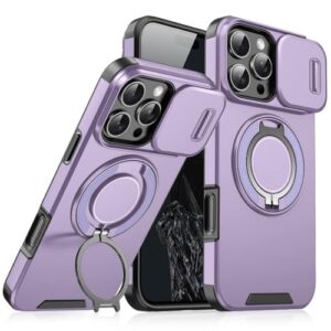 Capa resistente e robusta com suporte magnético para iPhone 16, 15, 14, 13, 12, 11 Pro Max Plus, com proteção deslizante