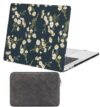 Capa rígida para laptop compatível com MacBook Pro 16 polegadas versão 2020 2019 modelo A2141 com Touch Bar e Touch ID, capa protetora de plástico fosco capa rígida e bolsa, margarida branca