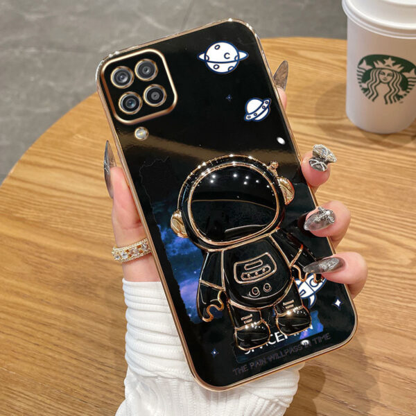 Capa Samsung Galaxy A12 M12 F12 A22 M22 F22 M32 M53 4G A22 5G A12 Nacho A12S Suporte Para Astronauta Da NASA Revestimento De Luxo Câmera De Furo De Silicone De Alta Qualidade