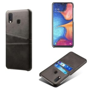 Capas Compatível com Samsung Galaxy M10s,Caso de couro PU-Tampa de telefone a prova de choque com 2 slots de cartão,Proteção anti-impressão digital e anti-gota-Black