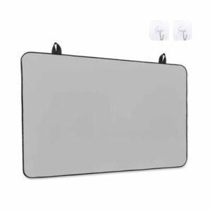 Capas de fogão para fogão elétrico 61 x 53 cm, protetor de fogão de vidro resistente ao calor cinza, cor sólida, simples, minimalista, arte, cerâmica, fogão, bancada, tapete, cobertura de forno