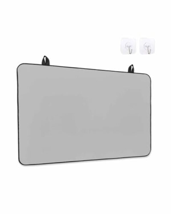 Capas de fogão para fogão elétrico 61 x 53 cm, protetor de fogão de vidro resistente ao calor cinza, cor sólida, simples, minimalista, arte, cerâmica, fogão, bancada, tapete, cobertura de forno