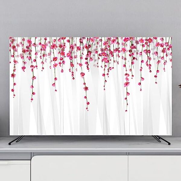 Capas de TV Pano de Cobertura contra Poeira de TV 32-80 polegadas Interior Universal TV LCD LED Monitor Protetor de Tela de Plasma Curvo Montado na Parede Sala de Estar Quarto Arte Decoração-Padrão-5|