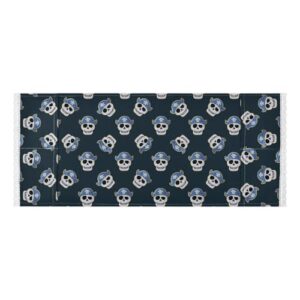 Capa superior para máquina de lavar roupa com borda de renda azul marinho com borda de renda com bolsa lateral resistente para máquina de lavar roupa tapete protetor superior para máquina de lavar