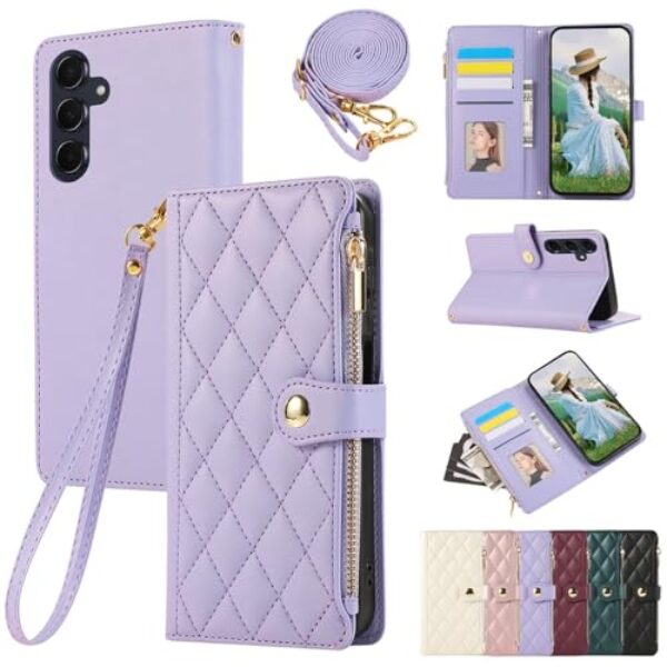 Capa tipo bolsa transversal para Samsung Galaxy A71 A72 A73 A13 A23 A33 A53 A14 A24 A34 A54 A15 A25 A35 A55 A06 A16 A26 A36 A56 A07 A17, roxa, para Galaxy A51 4G