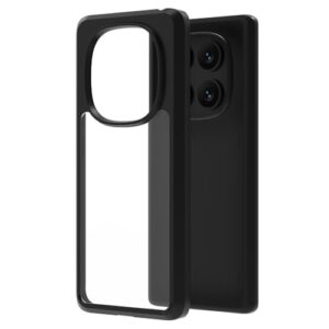 Capa transparente para Xiaomi Redmi Note 14 Pro/Note 14 Pro+ / Redmi 14C - Ultrafina à prova de choque | Resistente a arranhões, preta, para Redmi Note 14 Pro 5G (global)