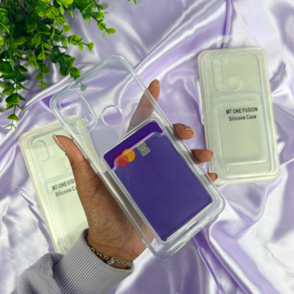 Capa Transparente Porta Cartão Compatível com Motorola Moto E30|E40/ Moto One Fusion/ Moto One Vision /CF57