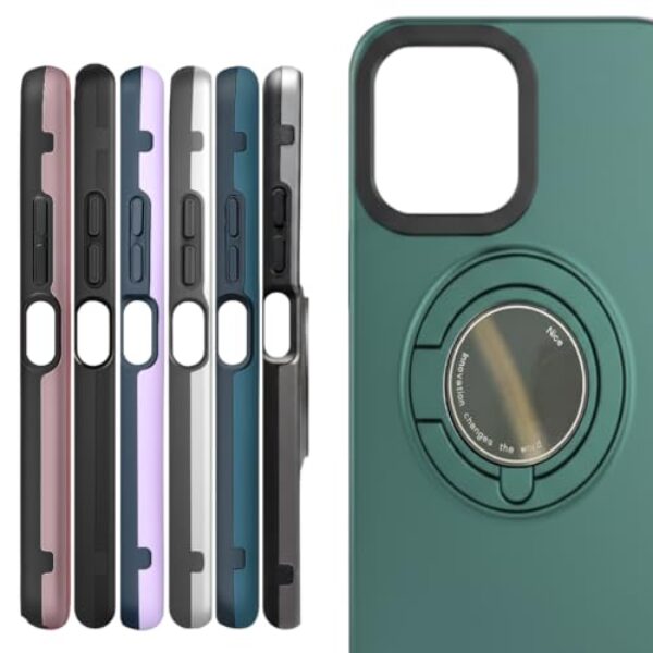 Capa Xiaomi Redmi 13 4G Capinha Proteção Anti-Choque Suporte Integrado Placa Magnética (Verde)