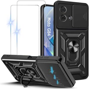 Capinha Capa para Motorola Moto G84 5G + 2 Películas de Vidro Temperado | Capa Anti-Impacto | Proteção da Câmera | Resistente a Arranhões | Aberturas Precisos | Armadura Militar