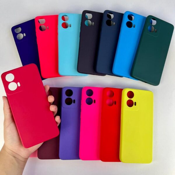 Capinha Para Motorola Moto G24 / Moto E14 Capa Case Silicone Aveludada Colorida Forrada (CF26)