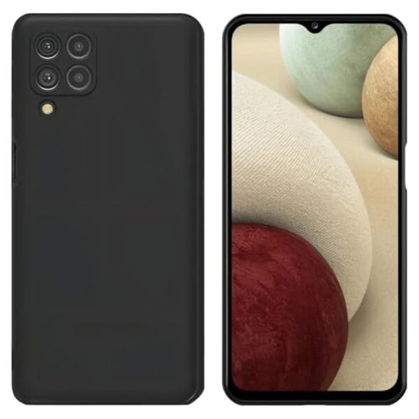 Capinha Premium Aveludada Compatível Samsung Galaxy A12 Capa Preta