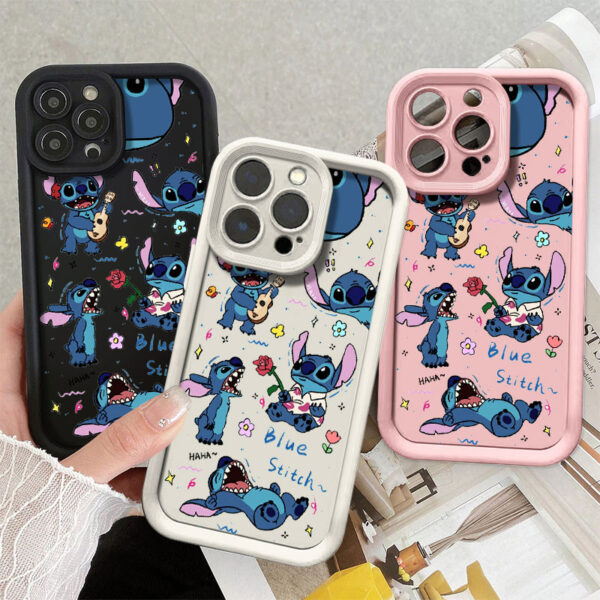 Capinha Stitch para Motorola Moto E13 E14 G04 G24 G04S G14 G22 G30 G10 G20 G34 G53 G54 G84 Capa De celular Anti impacto