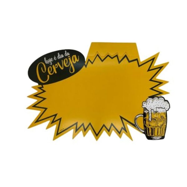 Cartaz Splash Dia Da Cerveja com Aba 19x28cm Papel Duplex 100 unidades