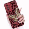 CASBST Capa para celular Samsung Galaxy A52 5G/4G, design de padrão de flores da moda, capa de silicone líquido, fina, à prova de choque e resistente a arranhões para Samsung A52 - borboleta leopardo