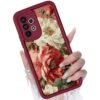 CASBST Capa para Samsung Galaxy A52 5G/4G, design criativo de flores para meninas e mulheres, capa de silicone líquido, moldura mais grossa à prova de choque e resistente a arranhões para Samsung A52