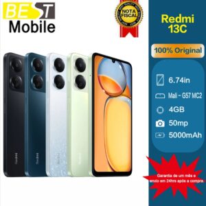 Celular Xiaomi Redmi 13C 4G 256GB e 128GB Versão Global com Nota Fiscal