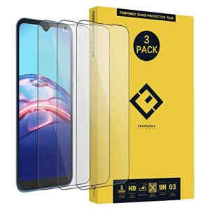 CENTAURUS Protetor de tela compatível com Moto E 2020 XT2052-1 / Moto E7 2020 6,2 polegadas, pacote com 3, película protetora de vidro temperado antiimpressões digitais antiarranhões transparente HD
