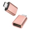 [Certificação Apple MFi] Adaptador USB C para USB, USB C macho para USB 3.0 fêmea OTG conversor de cabo compatível com MacBook Pro Air, tablets, iPhone 17 Pro Max/17 Plus/16/15 Series (Rosa-2 unidades