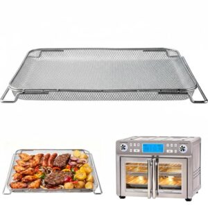 Cesta de fritadeira a ar para forno, acessórios de substituição para fritadeira a ar Emeril Lagasse Dual Zone 360, rack de fritadeira a ar de 25 litros, bandeja antiaderente e peças, lavável na