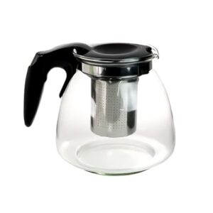 Chaleira Bule de Vidro com Infusor de Chá e Café 950ml – Inox