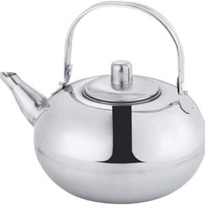 Chaleira de chá, fogão, bule de chá, bule térmico, de aço inoxidável, bule de chá, pote de água quente para hotel, restaurante, utensílios de cozinha, fogão, chaleira de chá assobiando (B 20 cm)
