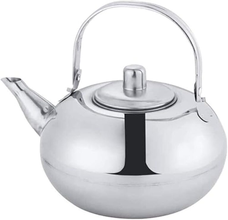 Chaleira de chá, fogão, bule de chá, bule térmico, de aço inoxidável, bule de chá, pote de água quente para hotel, restaurante, utensílios de cozinha, fogão, chaleira de chá assobiando (B 20 cm)