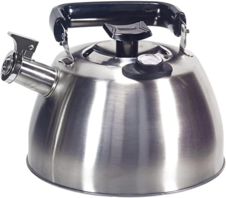 Chaleira superior de fogão, chaleira de assobio, para todos os fogões/fogões, gás, indução, com dispositivo de exibição de temperatura, aço inoxidável 304 de grau alimentício, fundo composto espesso