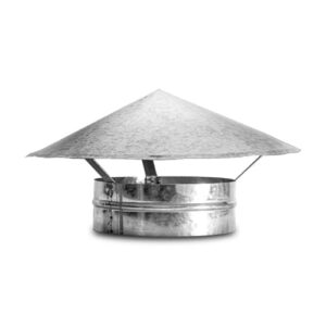 Chapéu de Chaminé para Churrasqueira - Coifa de Proteção contra Chuva, Vento e Folhas para Fogão(250mm)