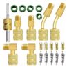 CHICHIYANG R410A Mini Kit Adaptador Dividido 1/10.2 cm SAE Macho Flare para 5/40.6 cm SAE Fêmea 45° 90° Conector giratório reto para reparo HVAC