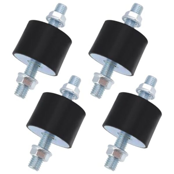 Chinflly 8 peças de isolador de borracha M10, antivibração, amortecedor, bloco silencioso, para compressor de ar, bomba de água e barco