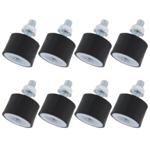 Chinflly 8 peças de isolador de borracha M8 amortecedores antivibração para compressor de ar e bomba de água de barco
