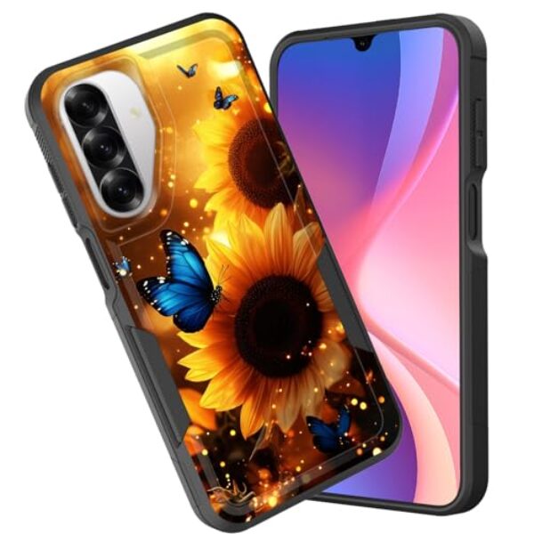 CICPLKSE Capa protetora para Galaxy A17 5G, camada dupla, híbrida, à prova de choque, rígida, policarbonato macio, TPU (poliuretano termoplástico), capa protetora para Samsung Galaxy A17 5G 6,7