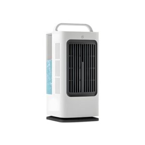 Climatizador Evaporativo Portátil com Umidificador, Oscilação 120°, 3 Velocidades, Timer 4h, Tanque para Gelo, Controle Remoto, 35W, Silencioso ≤45dB para Quarto/Escritório/Cozinha
