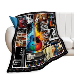 Cobertor de guitarra, cobertor de guitarra elétrica, presentes de música, cobertores de flanela de lã para meninas, mulheres, homens, meninos, amantes, adultos, presente de cama macio para sofá-cama