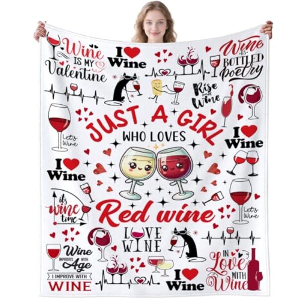 Cobertor de vinho tinto para amantes de vinho tinto cobertor de flanela macio aconchegante cobertor de uvas presentes para meninas mulheres adultos 127 x 101 cm