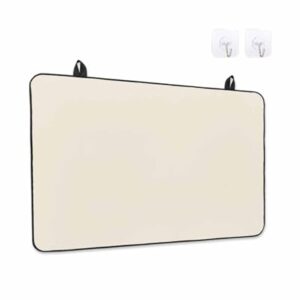 Coberturas superiores de fogão para fogão elétrico 78 x 61 cm, protetor de fogão de vidro resistente ao calor creme, cor sólida, simples, minimalista, arte, cerâmica, fogão, bancada, tapete, cobertura