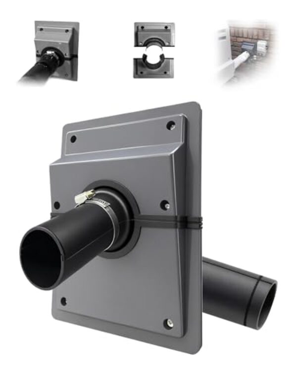 cokxiore Kit de cobertura HVAC de fácil instalação e penetração de parede para sistemas CA internos/externos, com junta macia serve para manga de espuma e isolamento de tubo (6 cm)