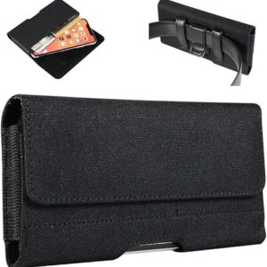 Coldre de nylon para celular Google Pixel 9a 9 Pro 8a 8 7a 7 6a 6, Samsung Galaxy A15 A25 A35 A55 A54 A53 S25+ S24+ S23+ S22 Plus, iPhone 15 Pro Max 16 Plus, capa para celular com clipe de cinto