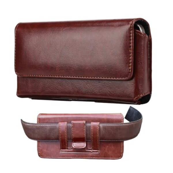 Coldre para iPhone 16 pro 15 pro 14 Pro, 13 Pro, 16 15 14, Galaxy S22+, S22, S21 FE, S20, capa de couro premium com clipe para cinto com presilha para cinto para celular capa para celular marrom