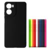 Compativel com Moto G06 - Capa Capinha Case Silicone Macia Aveludada Forro Interno Premium Preta