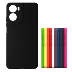 Compativel com Moto G06 - Capa Capinha Case Silicone Macia Aveludada Forro Interno Premium Preta
