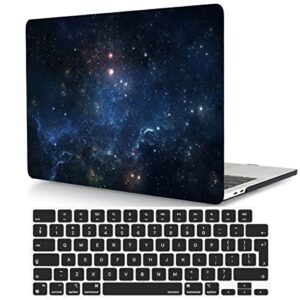 Compatível com a versão antiga MacBook Air de 13 polegadas A1369 A1466 versão 2010 2011 2012 2013 2014 2015 2016 2017, capa dura de plástico e capa de teclado membrana macia para Air 33.8 cm, céu
