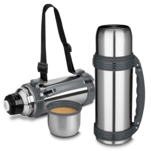 Concept Garrafa Térmica de Aço Inoxidável, 1.5L com Alça, Conservação Térmica para Bebidas Quentes, Tampa de Rosca, 35cm de Altura, Manual, Uso Adulto